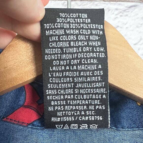 UNIVERSAL STUDIOS x CHUCKY Men's XL Blue Good Guys Childs Play Button Up Shirt - Picture 5 of 8